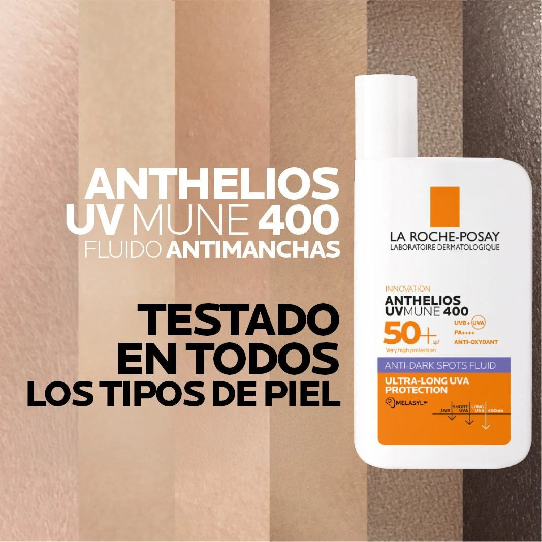 Protector Solar Facial Antimanchas La Roche-Posay Anthelios UVMune 400 Melasyl SPF50+ 50ml Corrector Tono