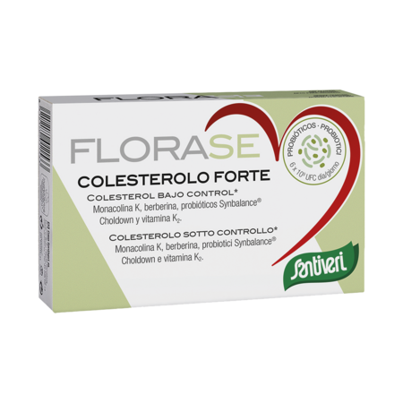 Suplemento Control Colesterol Santiveri Florase Cholesterolo Forte 40 Cápsulas Arroz Rojo Levadura Monacolina K Berberina