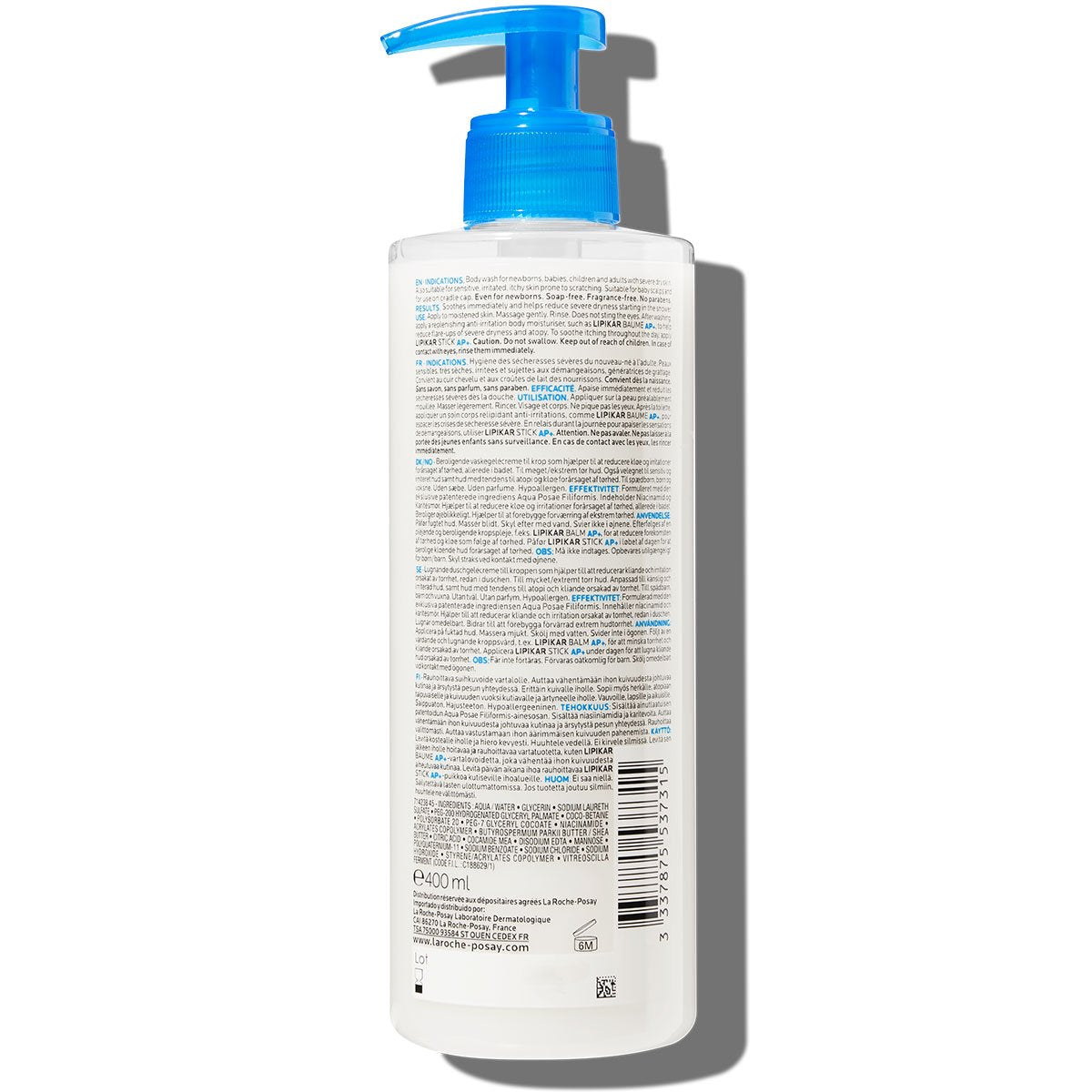 Crema Limpiadora Suave La Roche-Posay Lipikar Syndet AP+ Glicerina Niacinamida 400ml Piel Propensa Eczema