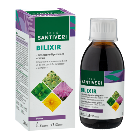 Jarabe Detox Hígado Santiveri Bilixir 240ml Extracto Alcachofa Vesícula Biliar Salud Digestiva