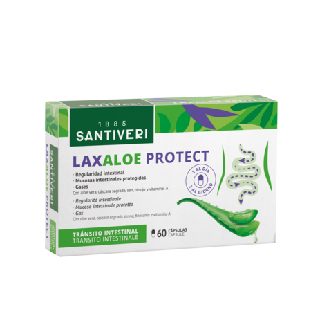 Alivio Natural Estreñimiento Santiveri LaxAloe Protect 60 Cápsulas Cáscara Sagrada Sen Aloe Vera