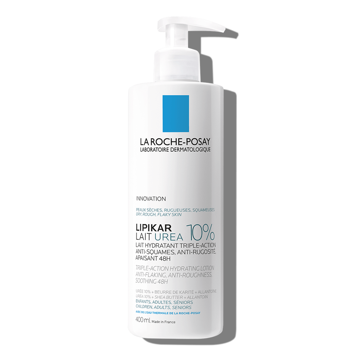 Loción Corporal Urea 10% La Roche-Posay Lipikar Lait Alantoína Manteca Karité 400ml Queratosis Pilaris