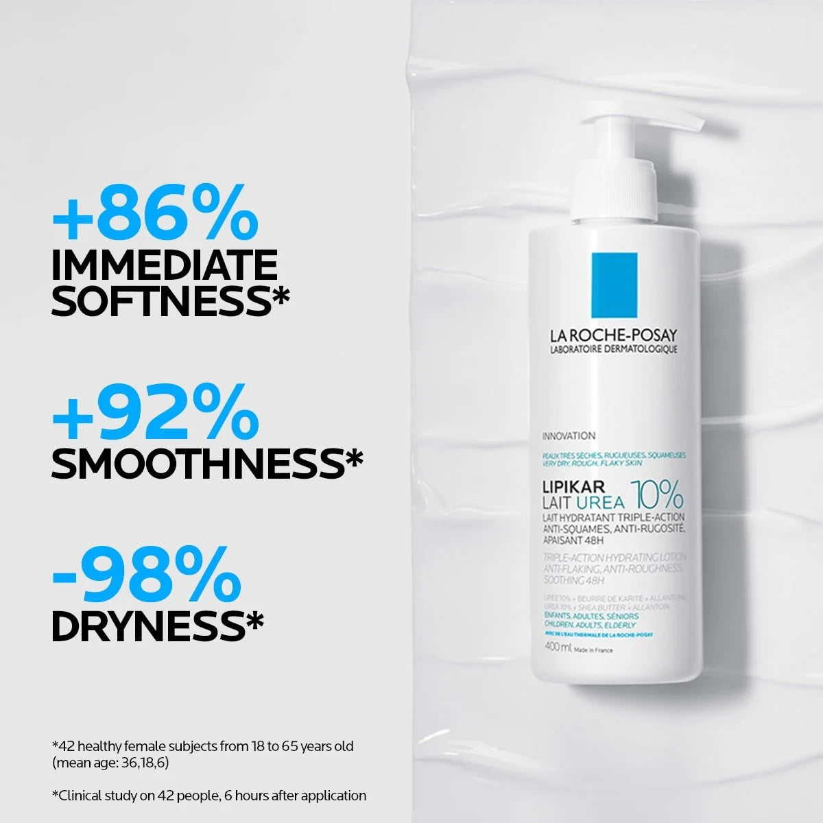 Loción Corporal Urea 10% La Roche-Posay Lipikar Lait Alantoína Manteca Karité 400ml Queratosis Pilaris